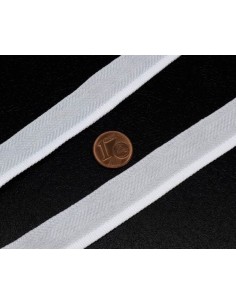 Ruban blanc chevron talonnette 16mm en polyester 2