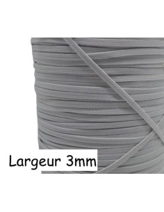 Elastique plat blanc 3mm pas cher