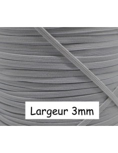 Elastique plat blanc 3mm pas cher 2