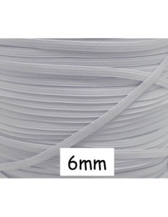 Elastique plat blanc 6mm souple
