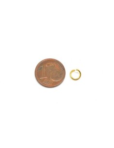 anneau de jonction doré 6mm en acier inox 2