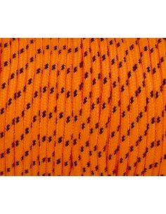 paracorde 3mm orange fluo et noir cordon nylon tressé bicolore 2