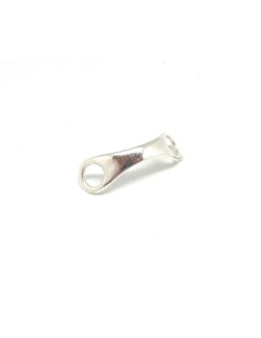 Demi jonc pour cordon 10mm en métal argenté