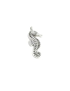 Pendentif hippocampe argenté en métal 34mm 2