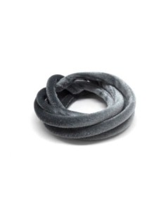 Cordon spaghetti gris élastique en velours 5mm uni 