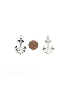 Breloque ancre marine en métal argenté 2