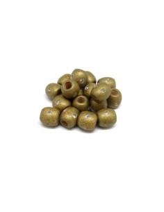 Perles en bois doré 13mm à gros trou avec strass - Idéal création de noël, collier, scrapbooking, macramé 2