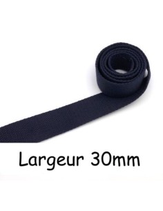 Sangle Coton bleu marine pour sac, banane, sac à dos 30mm