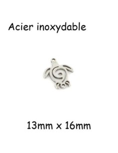 Connecteur tortue en acier inoxydable argenté
