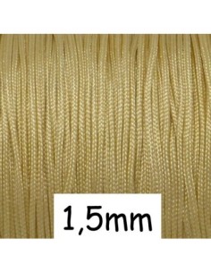 Fil de jade 1,5mm de couleur ivoire beige - idéal noeud coulissant - WRAP - SHAMBALLA
