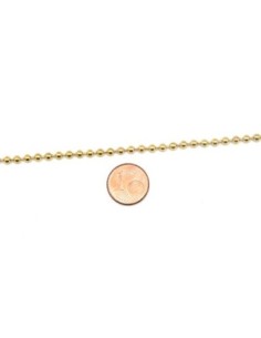 chainette bille 3mm en acier inoxydable doré 2