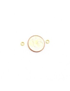 Perle écraser doré acier inoxydable pour cordon de 2mm à 2,5mm 2