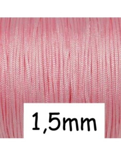 Fil de jade 1,5mm rose clair pour création bijoux