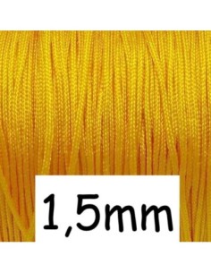 Fil de jade 1,5mm jaune bouton d'or pour création bijoux