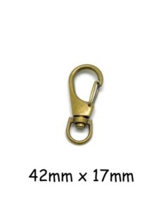 Grand mousquetons bronze en métal 4cm pour anse de sac, porte clés