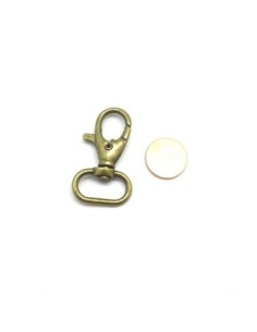 Mousqueton tournant bronze pour lanière de 15mm 2