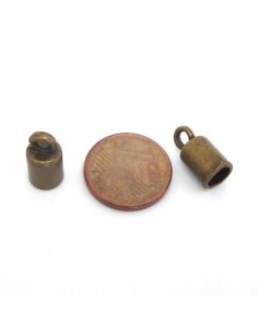 Embouts en métal couleur bronze pour cordon cuir 4mm 2