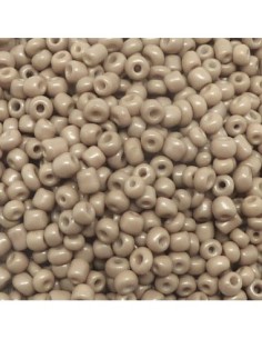 Perle de rocaille beige mat en verre 2,5mm pas chère 2