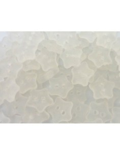 5 Boutons connecteur étoile transparent opaque 11,7 mm