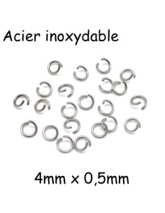 Anneau de jonction 4mm ouvert pour création DIY