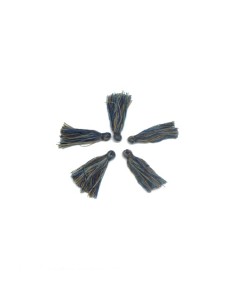 Lot de 5 pompons multicolore marron , bleu pour vos créations