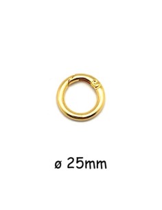 Mousqueton rond doré 25mm pour création porte clé