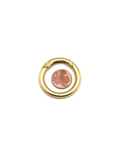 Mousqueton rond, porte clé, anse de sac  33mm en métal doré 2