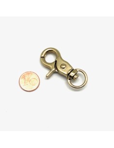 Grand mousquetons doré en métal 4,5cm pour anse de sac, porte clés, lanière de 10mm 2