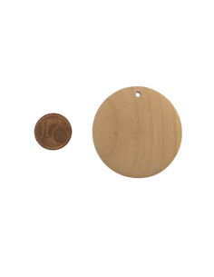 Pendentif rond 40mm en bois naturel pour création 2