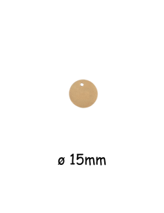 Pendentif rond 15mm en bois naturel pour création