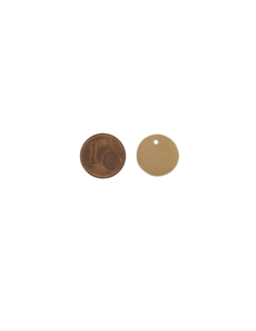 Pendentif rond 15mm en bois naturel pour création 2