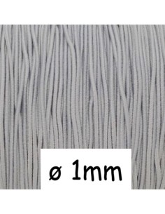 Fil élastique 1mm gris clair