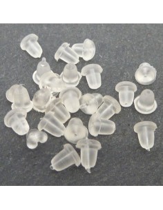 attache boucle d'oreille transparent