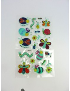 Stickers papillon, chenille, fleur, escargot ... lumineux...