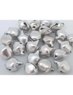 R-10 grelots en métal couleur argent brossé 10,3mm 2