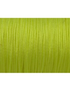 Cordon jaune fluo en nylon tressé de 1mm