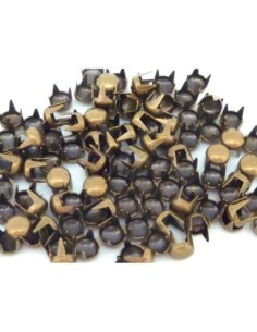 40 clous griffe rond en métal couleur bronze 4mm pour...