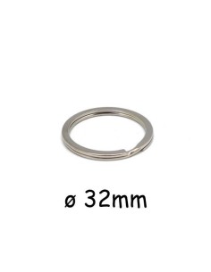 Anneau porte clé argenté 32mm pour sac, porte clé, création DIY