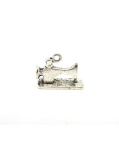 Pendentif machine à coudre en métal argenté 14mm 2