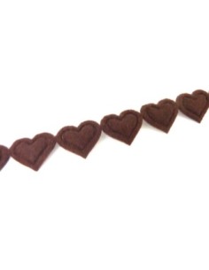 Coeur thermocollant de couleur marron 2