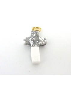 Breloque pendentif, croix 25,8mm en pierre blanche...