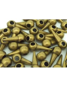 25 clous, pointes, breloque 14mm en métal bronze - Punk Rock