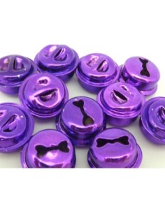 R-2 grelots soupière 15,8mm en métal peint violet brillant 2