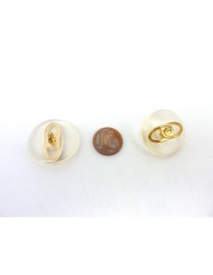 R-4 Boutons rond 25,4mm transparent et doré 2
