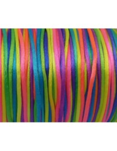 Cordon queue de rat 1mm multicolore fluo 2