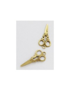 Pendentif ciseaux Vintage en laiton 2