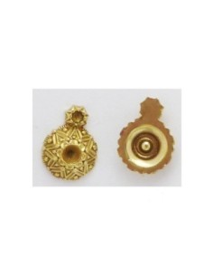 Support, cabochon, pendentif gravé étoile en laiton 2